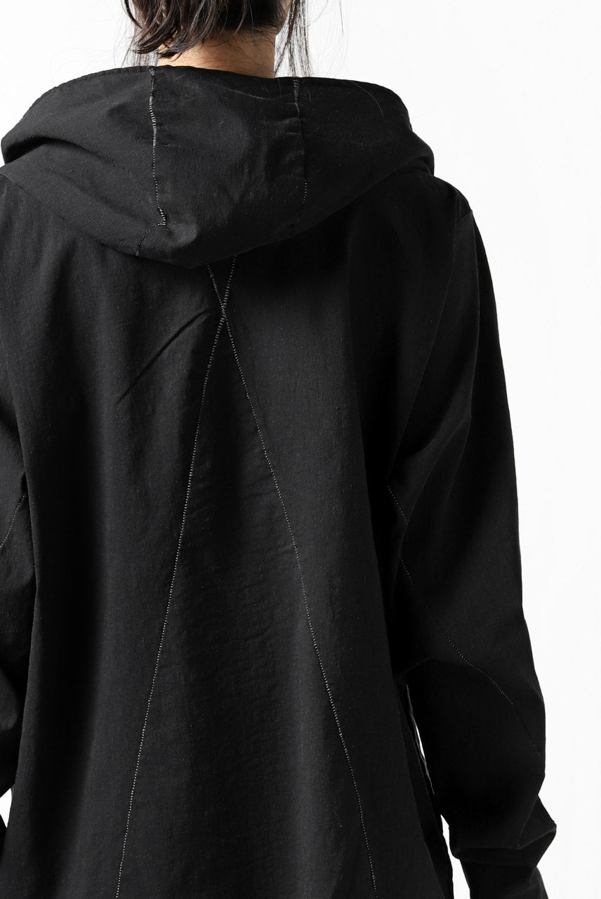 画像をギャラリービューアに読み込む, thomkrom RADICAL ZIP-POC HOODED JACKET (BLACK)