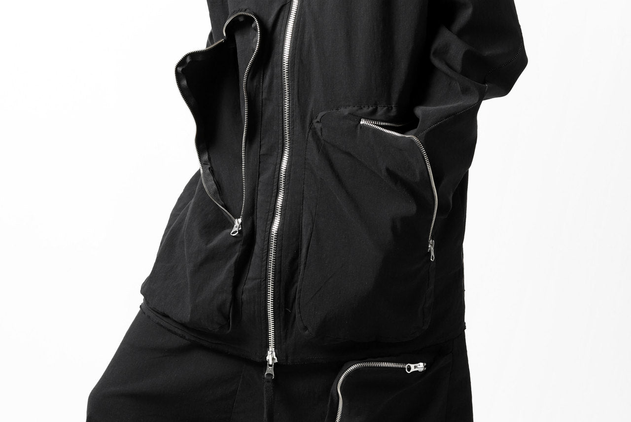 thomkrom RADICAL ZIP-POC HOODED JACKET (BLACK)