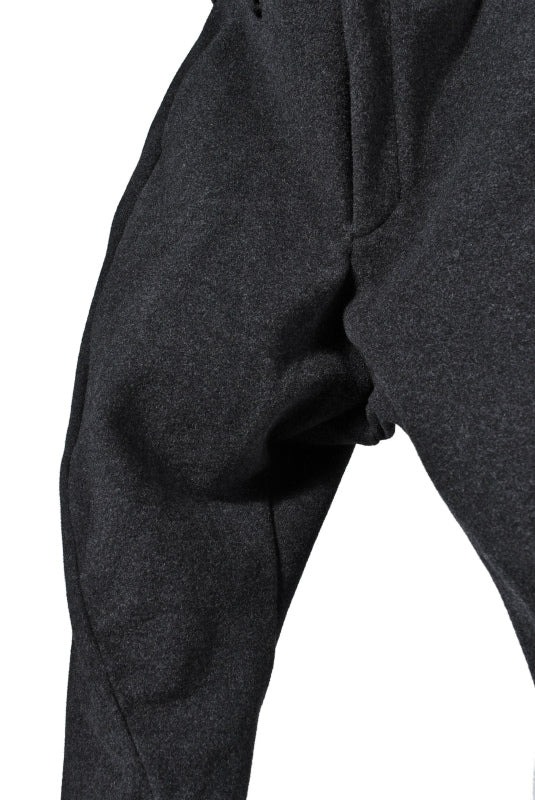 N/07 CURVE JODHPUR PANT / CASHMERE KNIT MELTON (CHARCOAL)