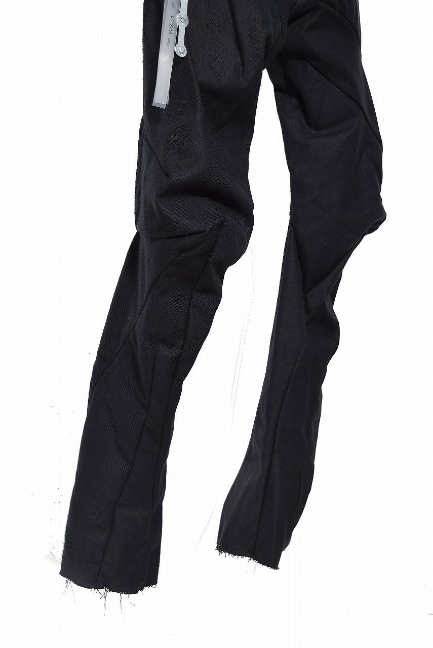 LEON EMANUEL BLANCK DISTORTION COTTON TWILL LONG PANTS (BLACK)