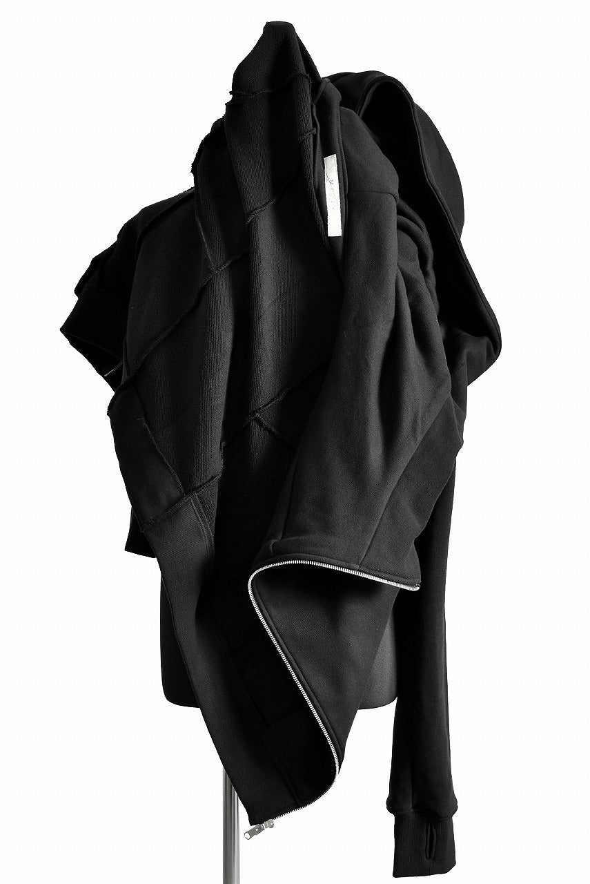 画像をギャラリービューアに読み込む, N/07  &quot;MAUSK Detail&quot; Big Hooded Half bias neck Short parka -With Finger Out- (BLACK)