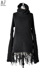 Load image into Gallery viewer, A.F ARTEFACT FEMME FRINGE HIGH NECK KNIT TOPS