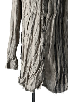 Load image into Gallery viewer, Aleksandr Manamis DARK SAND STRIPE LONG SHIRT