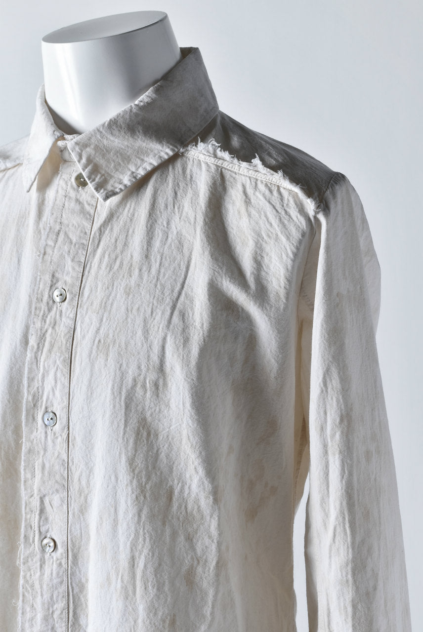 Aleksandr Manamis LAYERED PLACKET SHIRT / Tea Stain Dyed