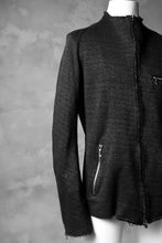 Load image into Gallery viewer, blackcrow raglan zip blouson / cotton&amp;hemp double faces (charcoal)