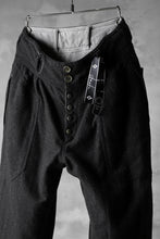 画像をギャラリービューアに読み込む, daska &quot;d-11&quot; double-face wide tapared pants / Nep wool+cotton (CHARCOAL BLACK)