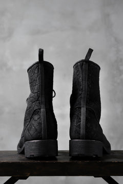 Load image into Gallery viewer, ierib exclusive LOGGER lace up boots / african elephant hand dyed (BLACK)