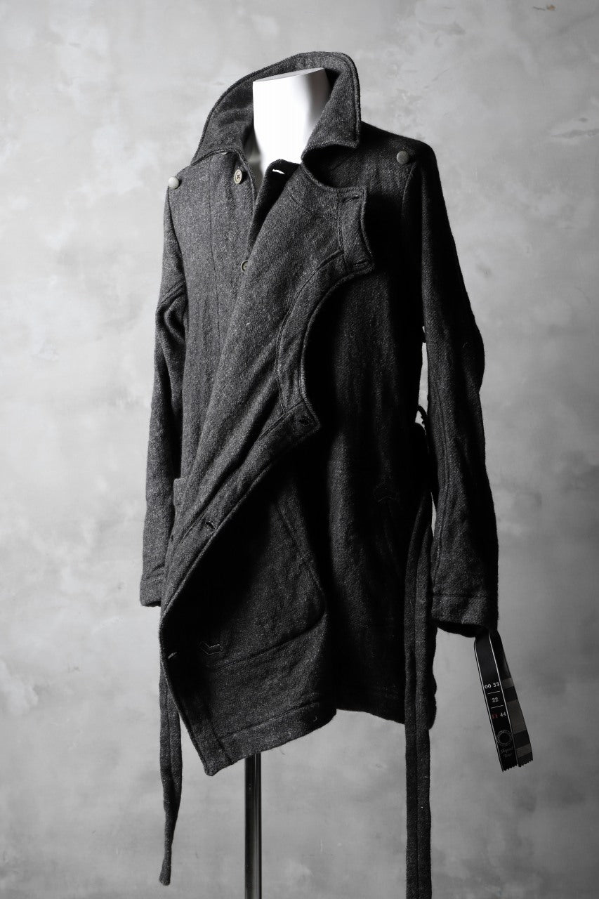 daska "ALEN" fencing coat / Enshu-Tweed sumi dyed (CARBON)