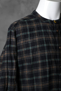 画像をギャラリービューアに読み込む, daska &quot;JOHAN&quot; plaid shirt / flannel #2 (sumi dyed check)