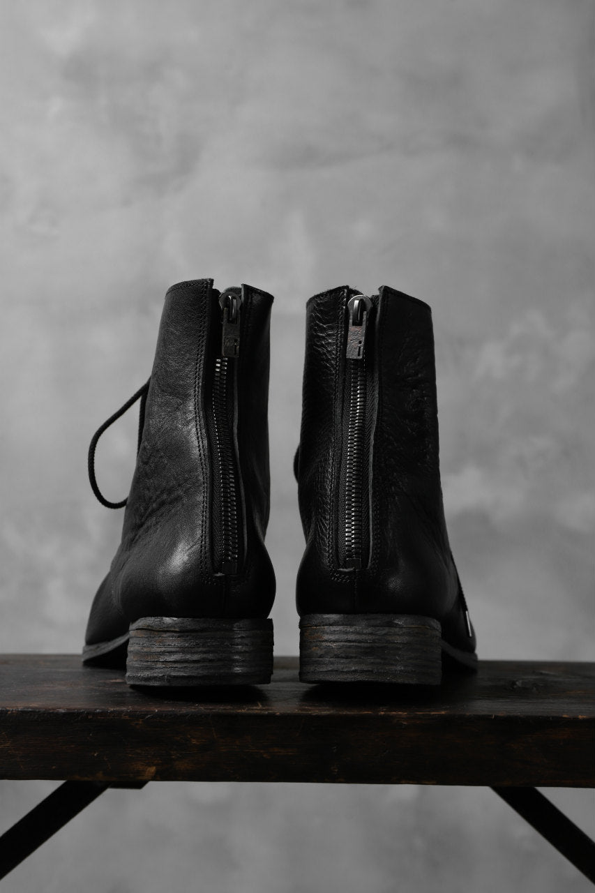 Portaille exclusive PL20 Laced Zip Boots (RUBBED COW TCG / BLACK)