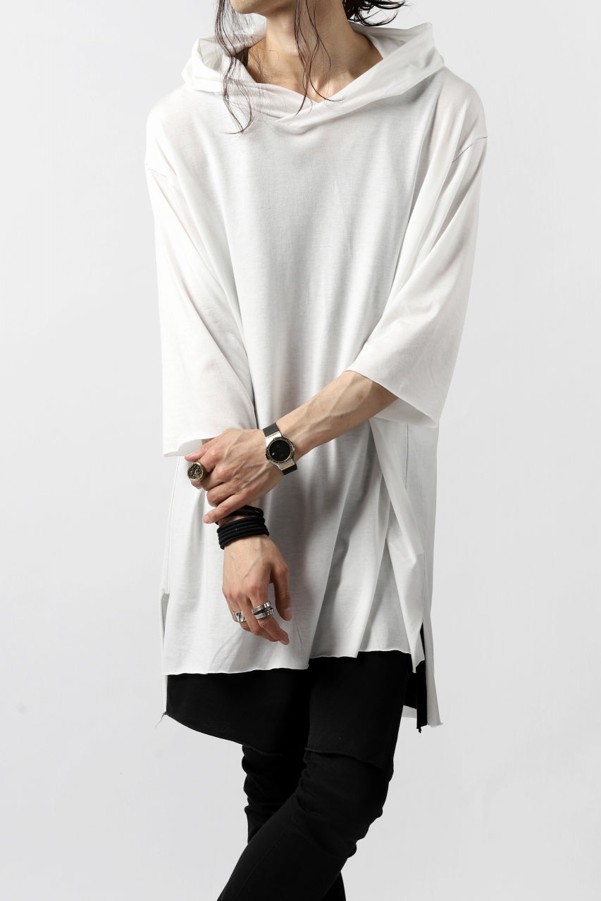 A.F ARTEFACT RELAX HOODIE TOPS / COTTON JERSEY (WHITE)