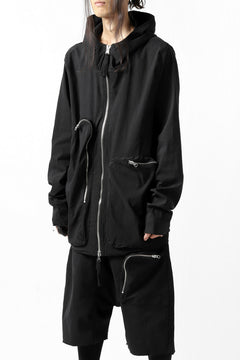 画像をギャラリービューアに読み込む, thomkrom RADICAL ZIP-POC HOODED JACKET (BLACK)