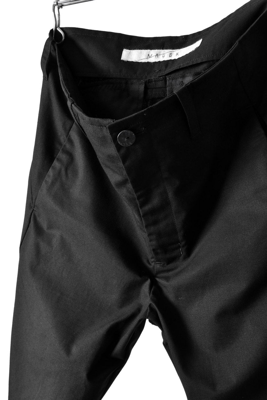 画像をギャラリービューアに読み込む, N/07 &quot;MAUSK Detail&quot; 3-DIMENSION CURVE CROPPED PANTS (BLACK)