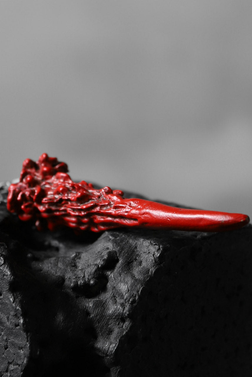 画像をギャラリービューアに読み込む, GASPARD HEX Small Horn bronze with red coating / 60cm chain
