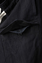 Load image into Gallery viewer, sus-sous wide trousers MK-1 / C65L35 stripe twill (INDIGO CHARCOAL)