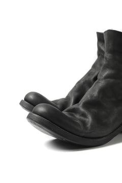 Load image into Gallery viewer, EVARIST BERTRAN  EB7 One Piece Leather Back Zip Middle Boots / Washed Culatta (BLACK)