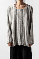 _vital square neck tunica tops / organic linen (STRIPE)
