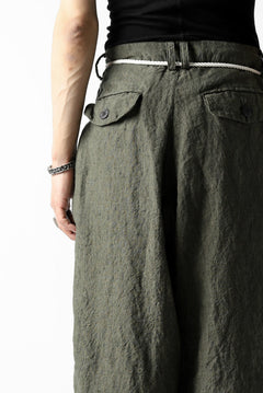 Load image into Gallery viewer, _vital exclusive covered pocket cropped pants / organic linen (苔/KHAKI)