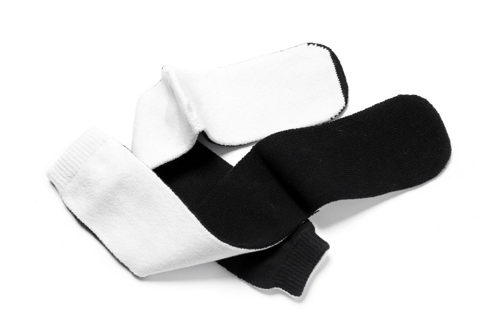 Load image into Gallery viewer, A.F ARTEFACT BI COLOR HIGH SOCKS (BLACK x WHITE)
