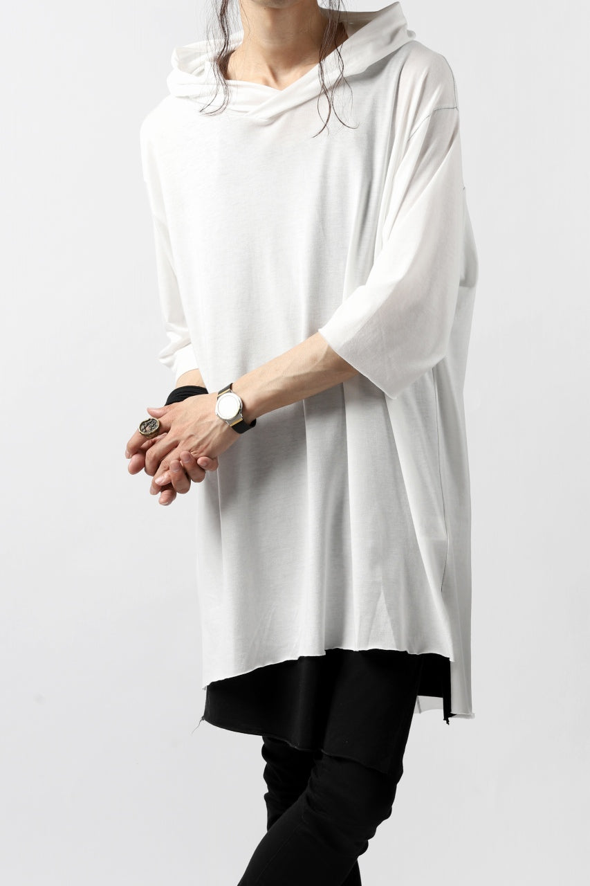 Load image into Gallery viewer, A.F ARTEFACT RELAX HOODIE TOPS / COTTON JERSEY (WHITE)