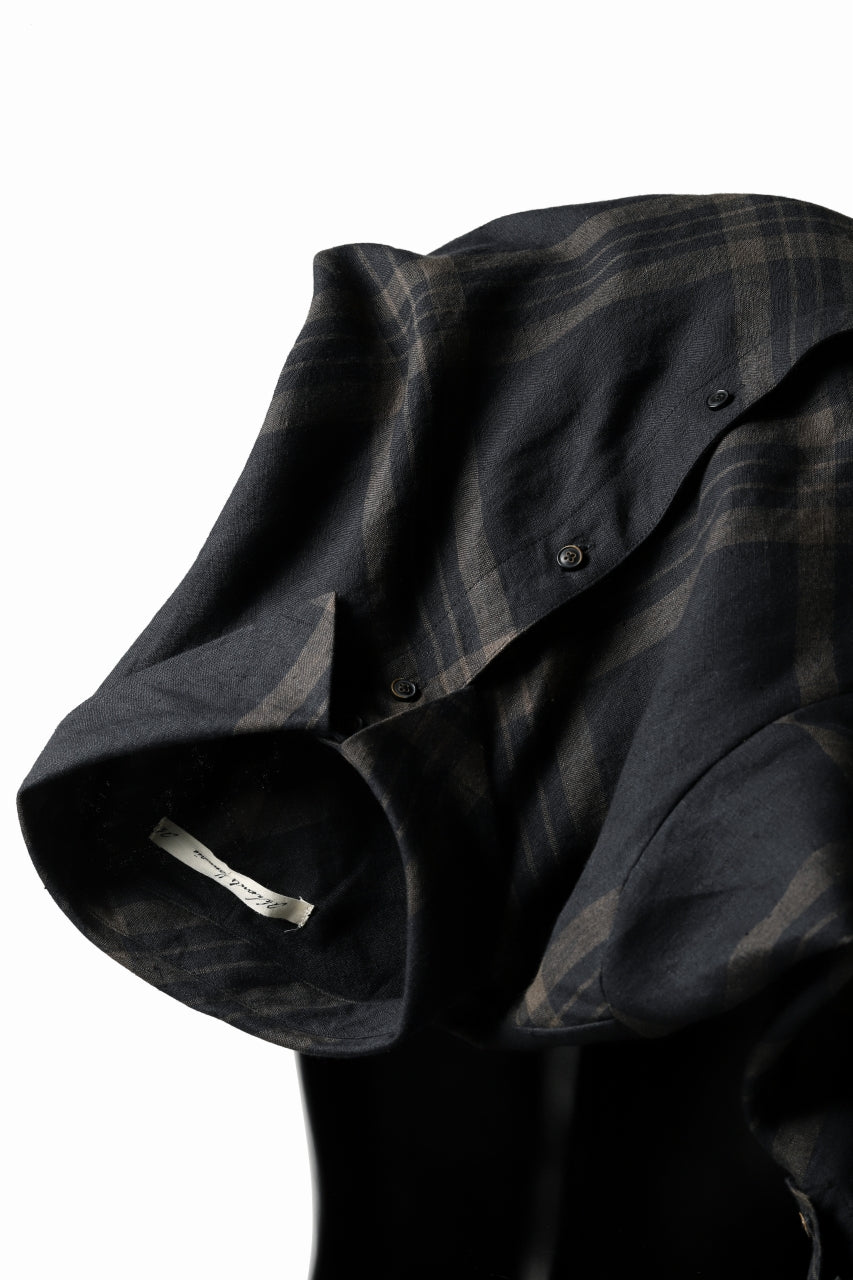 Load image into Gallery viewer, Aleksandr Manamis Crossed Plaid Shirt (Black)