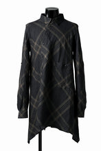 Load image into Gallery viewer, Aleksandr Manamis Crossed Plaid Shirt (Black)