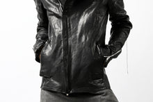 画像をギャラリービューアに読み込む, incarnation exclusive HORSE LEATHER RAGLAN DARTS SHOULDER JACKET (OVERLOCK STITCHLESS) (BLACK)