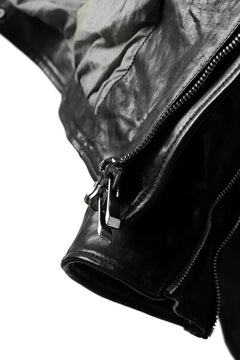 画像をギャラリービューアに読み込む, incarnation exclusive HORSE LEATHER RAGLAN DARTS SHOULDER JACKET (OVERLOCK STITCHLESS) (BLACK)