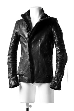 画像をギャラリービューアに読み込む, incarnation exclusive HORSE LEATHER RAGLAN DARTS SHOULDER JACKET (OVERLOCK STITCHLESS) (BLACK)