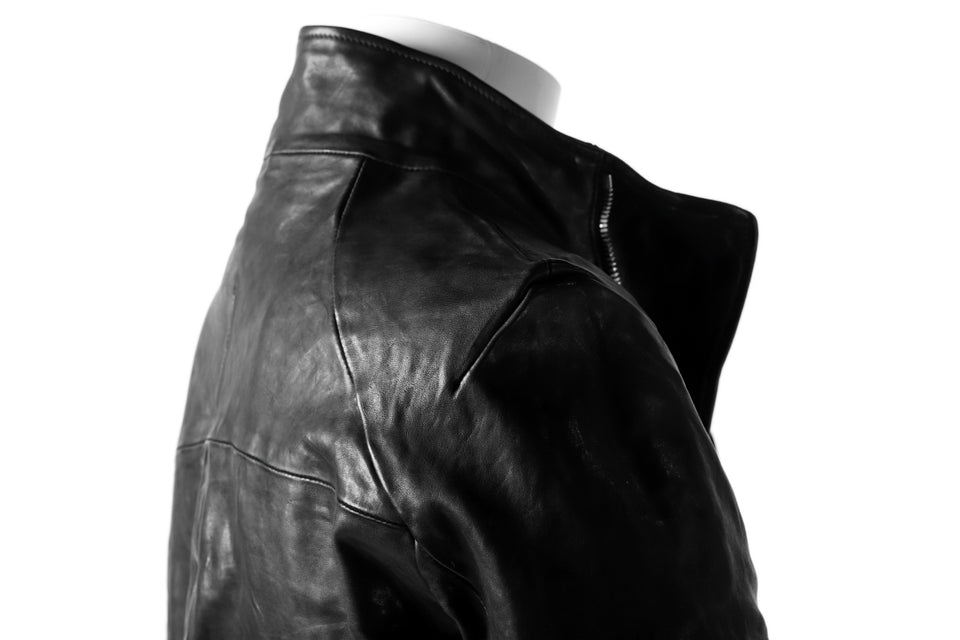 画像をギャラリービューアに読み込む, incarnation exclusive HORSE LEATHER RAGLAN DARTS SHOULDER JACKET (OVERLOCK STITCHLESS) (BLACK)