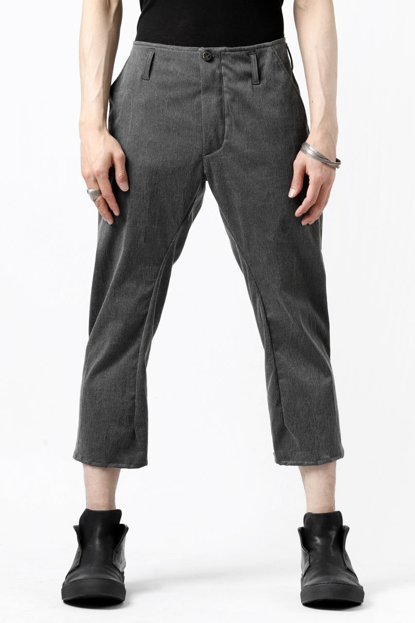 incarnation exclusive LONG DARTS CROPPED PANTS / EXPANDED WOVEN (GREY)