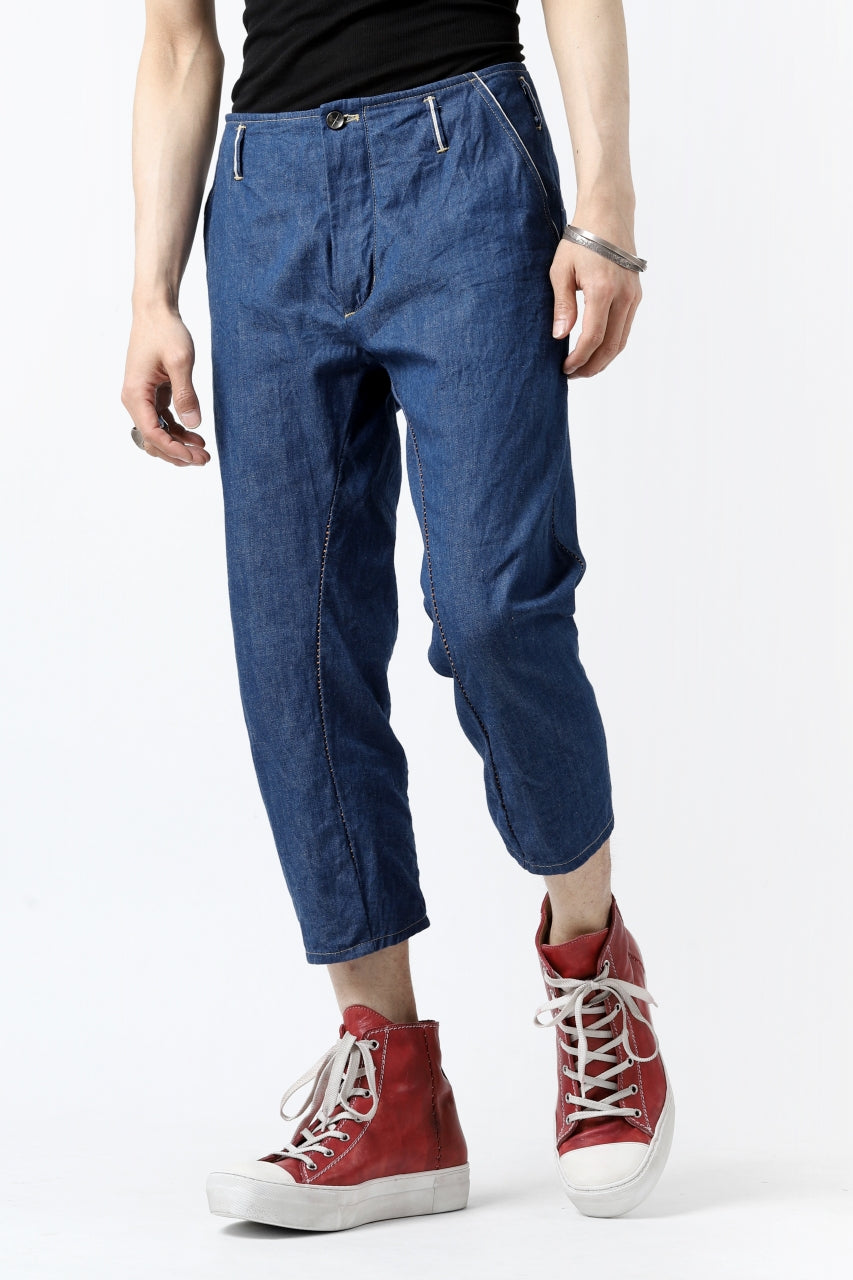 画像をギャラリービューアに読み込む, incarnation exclusive LONG DARTS CROPPED PANTS / 6.5oz SELVEDGE CHAMBRAY (INDIGO)