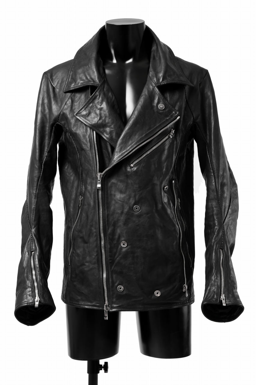 incarnation exclusive SOFT-FINISHED HORSE LEATHER DOUBLE BREAST MOTO JACKET MB-2 / OBJECT DYED (91N)