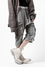 画像をギャラリービューアに読み込む, incarnation ARMY CARGO POCKET CROPPED PANT MP-1C / STRIPE + HORSE LEATHER (GRIGIO)