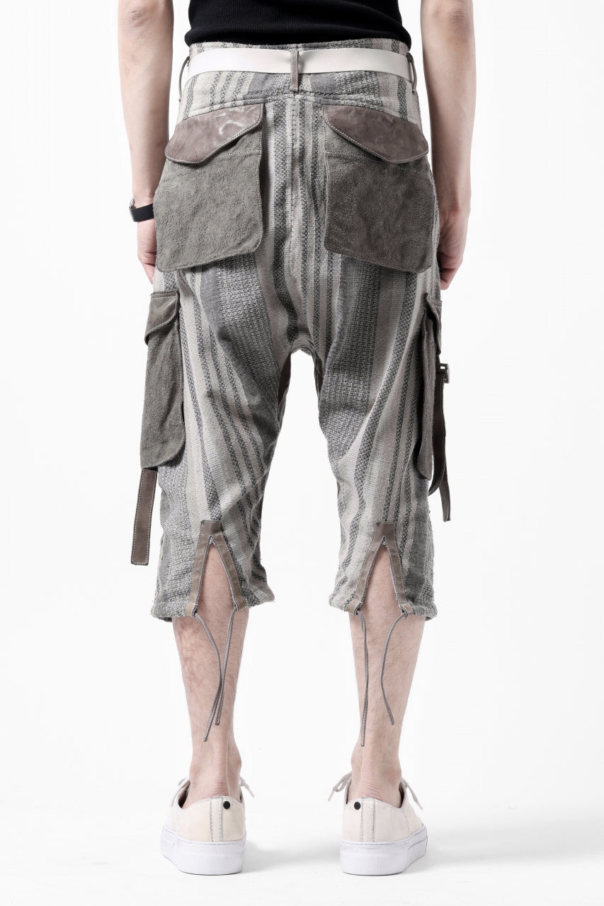 Load image into Gallery viewer, incarnation ARMY CARGO POCKET CROPPED PANT MP-1C / COTTON + HORSE LEATHER (81N)