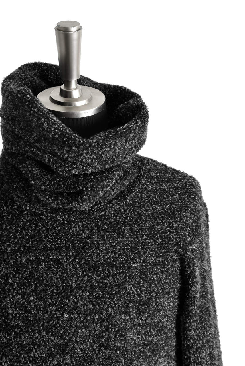 A.F ARTEFACT exclusive LOOPKNIT HIGHNECK TOP (BLACK×GREY)