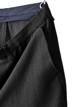 Load image into Gallery viewer, blackcrow linen-cotton woven short trousers (BLACK)