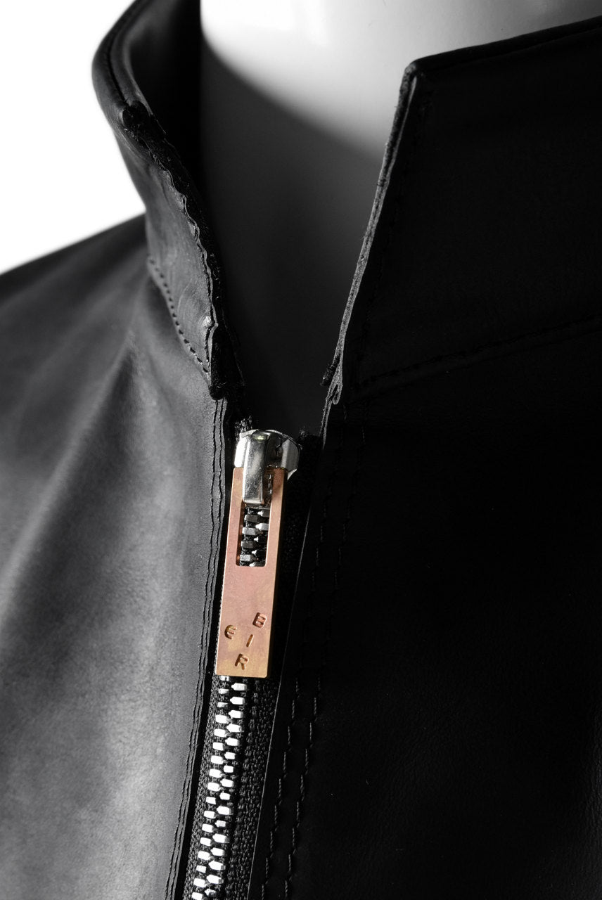 ierib exclusive classic zipper jacket / Nicolas Italy Vachetta (BLACK)