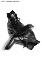 画像をギャラリービューアに読み込む, LEON EMANUEL BLANCK DISTORTION POINTED DERBY / GUIDI HORSE LEATHER (BLACK)