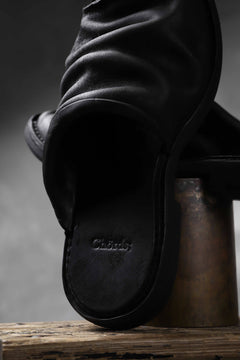 Load image into Gallery viewer, Chörds; DST. LEATHER SANDAL-SHOES / REVERSE HORSE BUTT (BLACK)