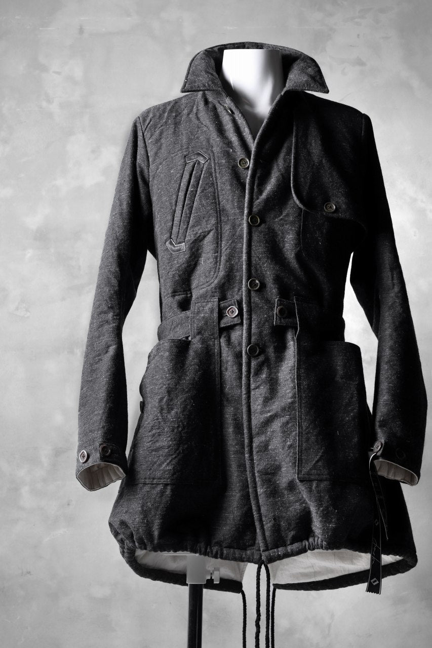 daska "STING" trench-mods coat / organic gauze padded (BLACK)