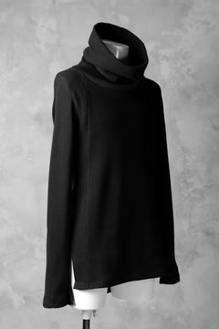 Load image into Gallery viewer, A.F ARTEFACT exclusive DUSTY WAFFLE DRAPED HIGH NECK TOPS (BLACK)