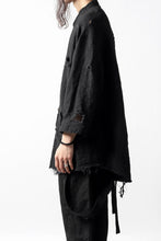 画像をギャラリービューアに読み込む, A.F ARTEFACT DAMEGE WORK SHIRT / CRASHED LINEN (BLACK)