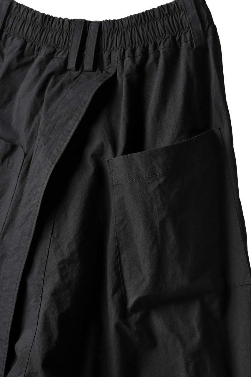 A.F ARTEFACT WRAP SKIRT COMBI MILITARY SHORTS / BLEND WOVEN (BLACK)