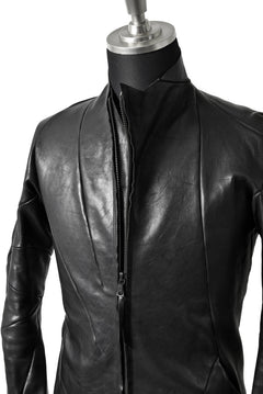 Load image into Gallery viewer, LEON EMANUEL BLANCK DISTORTION AVIATOR LEATHER JACKET / GUIDI OILED HORSE (BLACK)