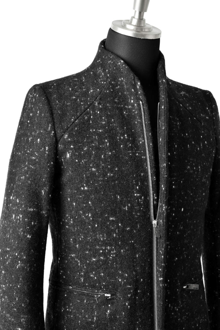 N/07 exclusive Padded Middle Coat / Wool Double-weave (SNOW BLACK)