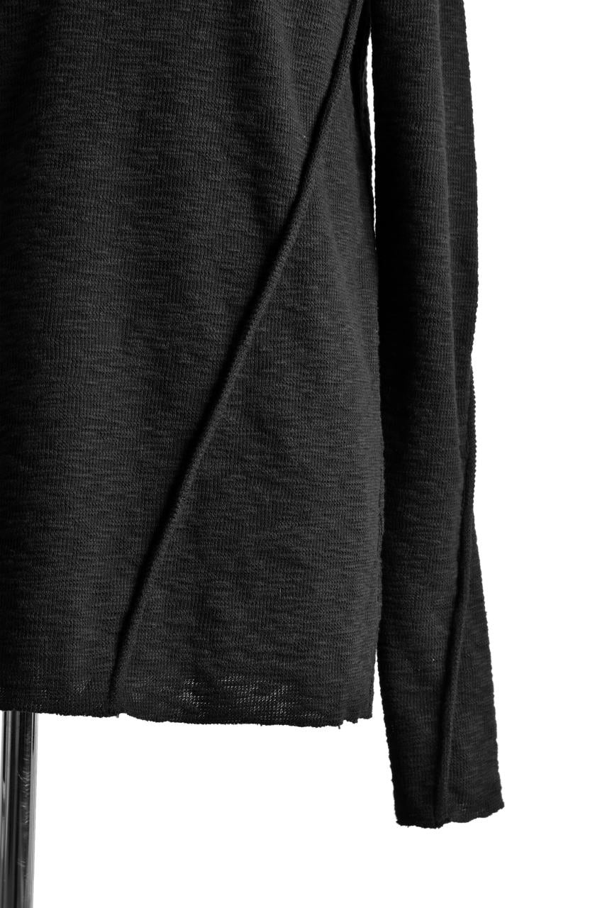 A.F ARTEFACT exclusive KNITSEWN TOPS / SLAB TWEED (BLACK)