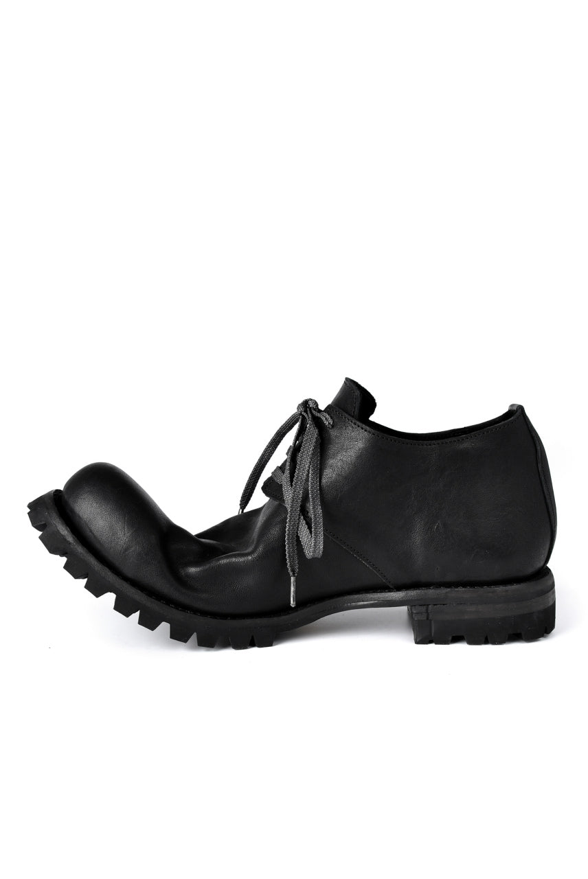 Portaille exclusive Derby Shoes / Heated Shrink Horse Leather / Vibram #100 (BLACK)