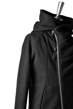 画像をギャラリービューアに読み込む, N/07 Wrap Hooded Jacket / Woolring Fleece (BLACK)