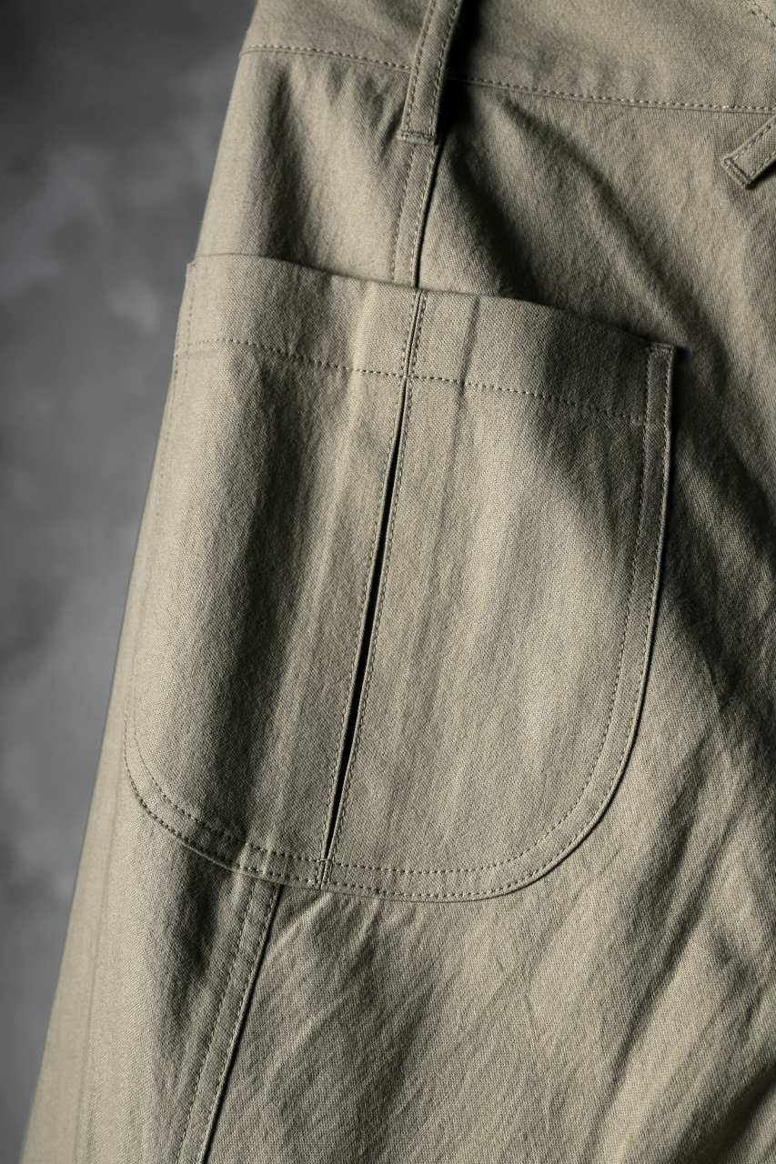 blackcrow worker pocket trousers / cotton woven (BEIGE)